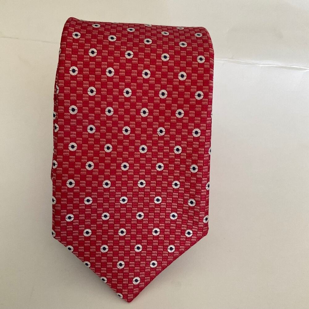 John W. Nordstrom 100% silk woven tie red career business office modern classic